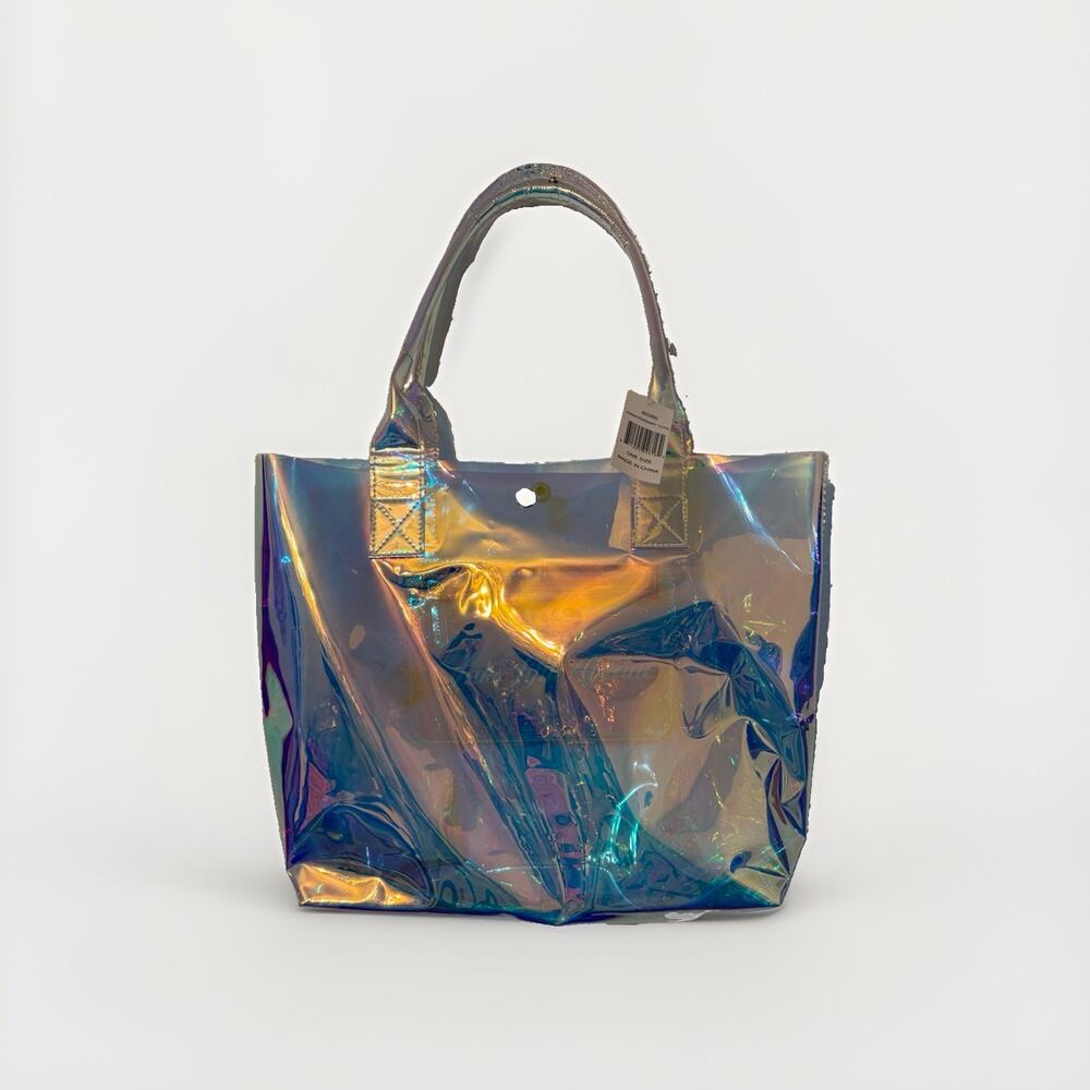 Limited Edition Saks Fifth Avenue Anniversary Holographic Iridescent Tote Bag